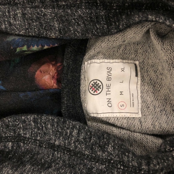 On The Byas Mens Shirt Hoodie Pullover Small Navy - Picture 4 of 5